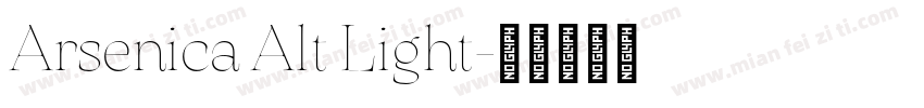 Arsenica Alt Light字体转换
